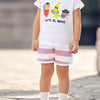 Children's Cute Cartoon Graphic Short Sleeve T-Shirt - White