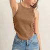 HYFVE Mineral Wash Rib Knit Tank - MOCHA