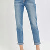 Risen Full Size High Rise Cropped Roll Up Jeans - Medium