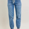 Judy Blue Full Size High Waist Denim Jogger Plus Size - MD