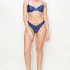 And The Why Denim Print Simple Bikini Swimsuits - DENIM