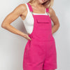 VERY J Adjustable Suspender Overalls with Pockets - Fuchsia
