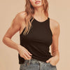 Aemi + Co Lightweight Ribbed Tank - Black