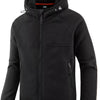 Men's Plus Size Zip Up Hooded Fleece Jacket - Black