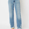 Judy Blue Full Size High Waist Straight Jeans with Heavy Destroy Plus Size - MD