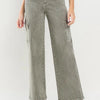 Vervet by Flying Monkey 90's Super High Rise Cargo Jeans - Vetiver