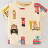 Children's Animal Print Short Sleeve T-Shirt - Cream