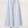 And The Why A-line Flowing Elastic Back Midi Skirt - BLUE