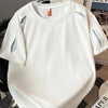 Men's Plus Size Round Neck Short Sleeve T-Shirt - White