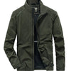 Men's Plus Size Casual Lightweight Windbreaker Jacket - Army Green