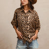 BiBi Leopard Prints Overseized Short Sleeves Top - LEOPARD
