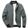 Men's Plus Size Casual Lightweight Bomber Jacket - Gray