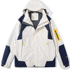 Men's Plus Size Hooded Waterproof Windproof Outdoor Jacket - Ivory