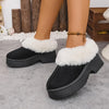 Cozy Fur-Lined Winter Platform Boots - Black