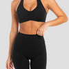 Halter Neck Cami and Shorts Active Set - Black