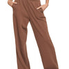 Zenana Fleece Sweatpant with Pockets - BROWN