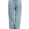 Zenana Acid Wash Fleece Sweatpants with Pockets - BLUE GREY