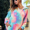 BiBi Tie Dye French Terry Hoodie with Kangaroo Pocket - CHARCOAL TIEDYE