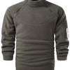 Men's Plus Size Fleece Lined Long Sleeve Sweatshirt - Military Green