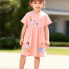 Children's Fairy Short Sleeve Dress - Watermelon pink