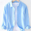 Men's Full Size Button Up Long Sleeve Shirt Plus Size - Sky Blue