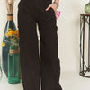 ADORA Low Rise Casual Cargo Pants - BLACK
