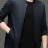 Men's Plus Size Zip Up Long Sleeve Jacket - Haqing