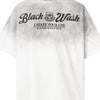 Men's Gradient Letter Round Neck T-Shirt - White