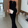Sweetheart Neck Tube Maxi Dress - Black