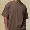 Men's Round Neck Half Sleeve T-Shirt - Coffee Brown
