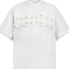 Men's Pearl Detail Round Neck T-Shirt - White