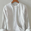 Men's Full Size Button Up Long Sleeve Shirt Plus Size - Grey