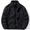 Men's Plus Size Cozy Fleece Zip-Up Jacket - Black