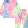 Children's Tie-Dye Hoodie and Pants Set - Blush Pink