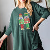 Heimish Sequin Nutcracker Long Sleeve Ribbed Top - Hunter Green