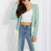 Culture Code Until You Came Color Block Duster Cardigan - Light Green