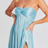 Split Sweetheart Neck Tube Maxi Dress - Blue