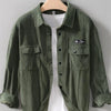 Men's Button Up Long Sleeve Shirt - Army Green