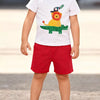 Children's Animal Round Neck T-Shirt - White