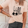 Rabbit Graphic Round Neck T-Shirt - Dusty Pink