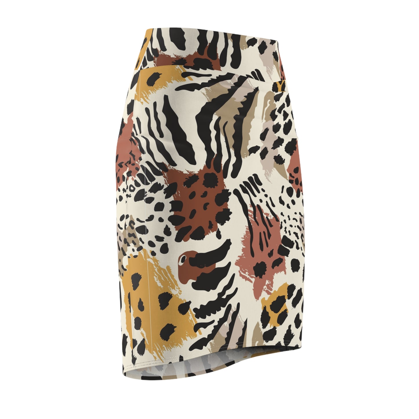 Trendy Women's Pencil Skirt, Chic Office Wear, Animal Print Skirt, Stylish Casual Outfit, Versatile Day-to-Night Apparel