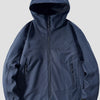 Men's Plus Size Hooded Zip Up Jacket - Dark Blue