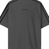 Men's Striped Round Neck Contrast T-Shirt - Dark Gray