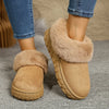 Suede Sherpa-Lined Winter Boots - Brown