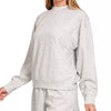 Zenana Scuba Long Sleeve Sweatshirt and Shorts Set - H GREY
