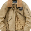 Men's Plus Size Sherpa Collar Bomber Jacket - Khaki