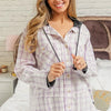 BiBi Casual Check Shirts With Hood - LAVENDER MULTI