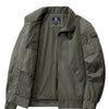 Men's Plus Size Casual Lightweight Bomber Jacket - Military Green