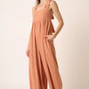 Mittoshop Sleeveless Wide Leg Jumpsuit - Ginger