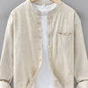 Men's Plus Size Casual Button Up Long Sleeve Shirt - Khaki